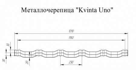 Профиль волновой Grand Line Kvinta Uno Drap 0,45